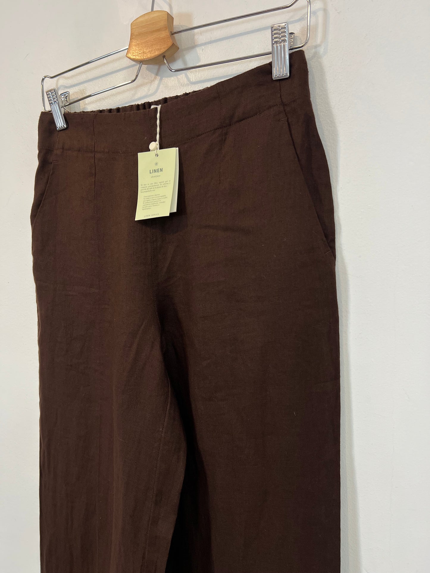 ESE O ESE. Pantalón marrón lino