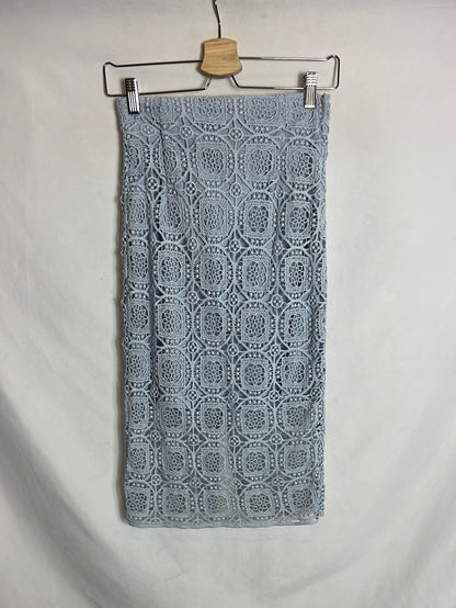 ZARA. Falda azul encaje T.xs