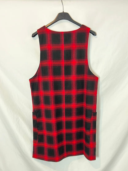 MANGO. Checked dress/vest. TS