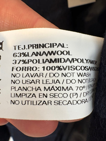 ANGEL SCHELESSER. Blazer azul cuadros lana