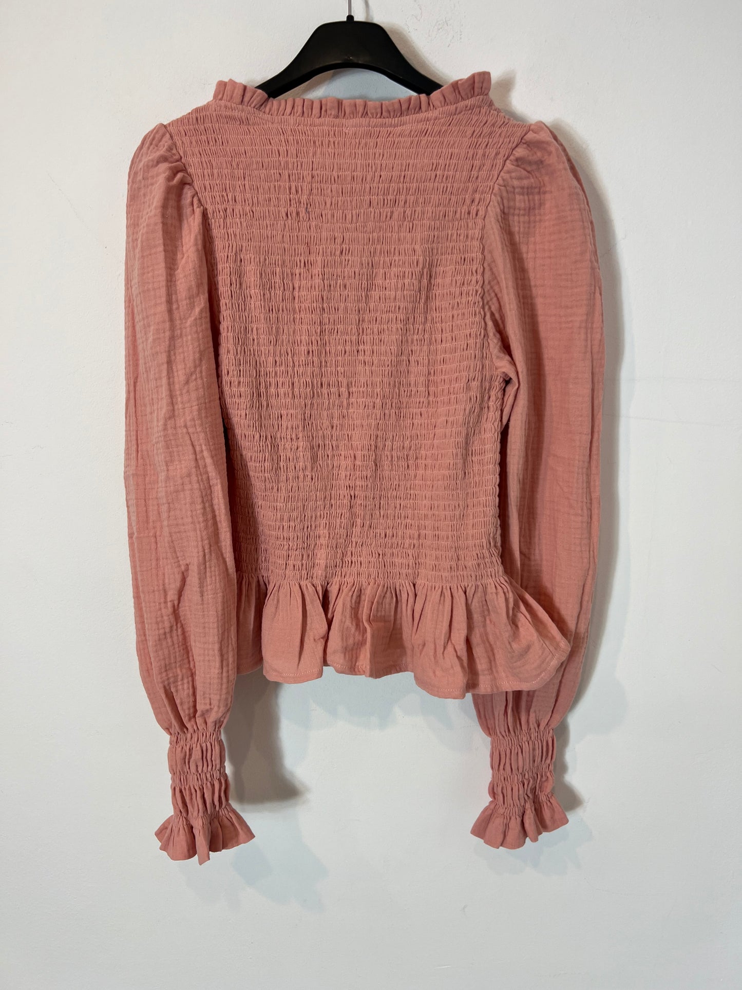 MAGNOLYA. Blusa rosa nido abeja T.s