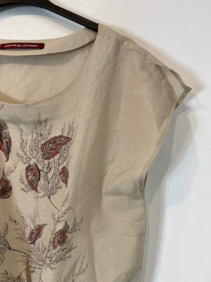 COMPTOIR DES COTONNIERS. Top con seda estampado flores T.40