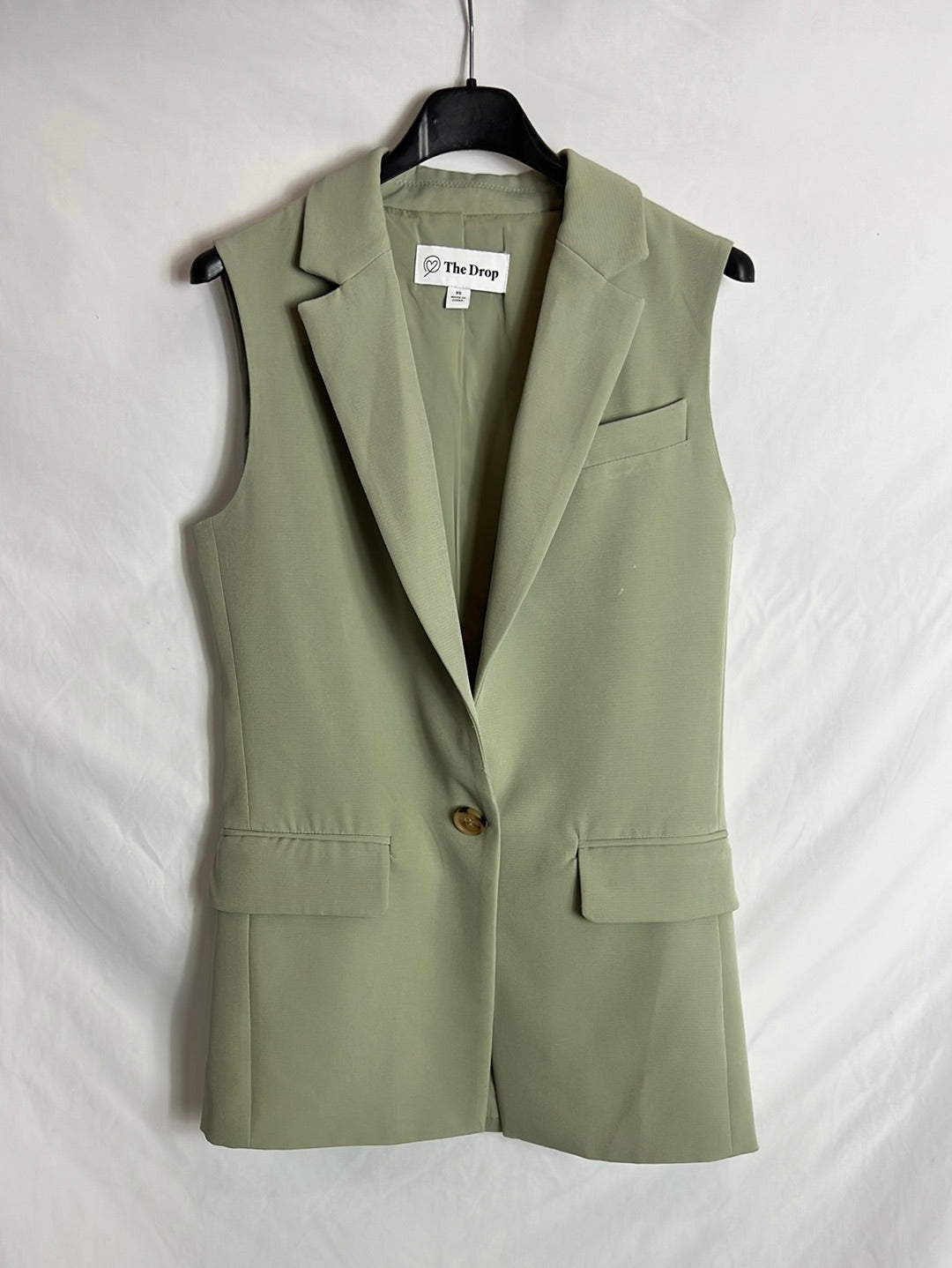 THE DROP. Pastel green vest T.xs