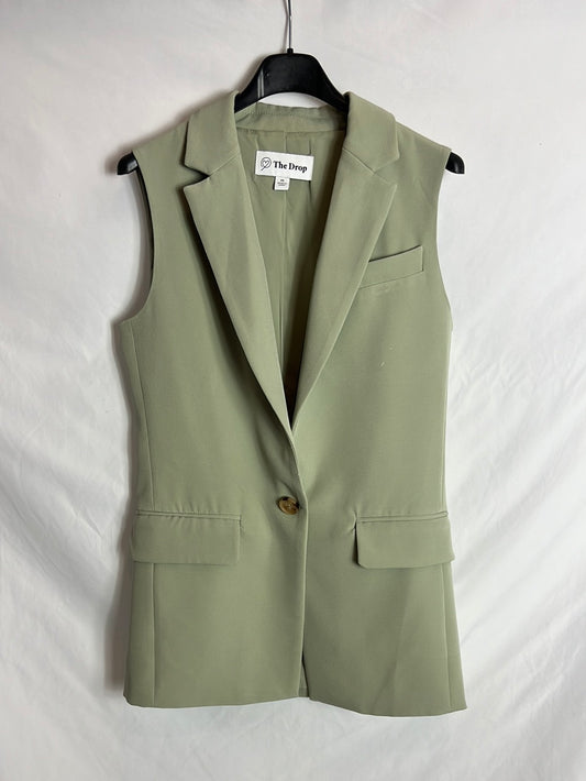 THE DROP. Chaleco verde pastel T.xs