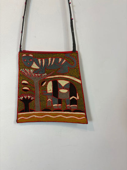 Bolso asa larga artesanal bordados