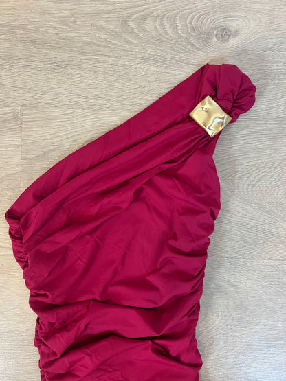 ZARA. Vestido rosa fruncido T.s