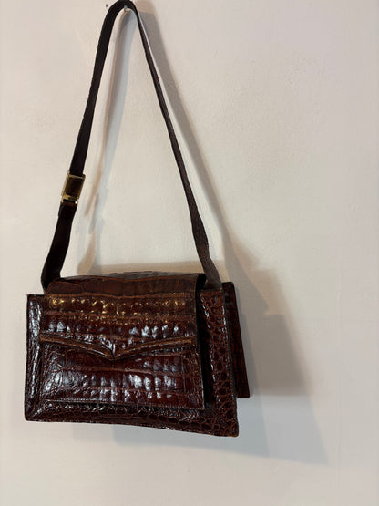 Bolso de hombro piel  marrón