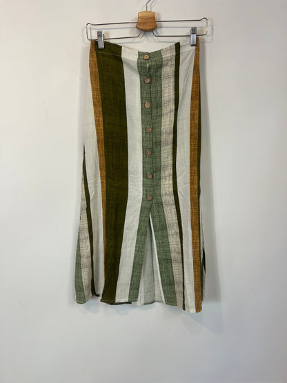 OTRAS. Falda midi rayas TU (36)