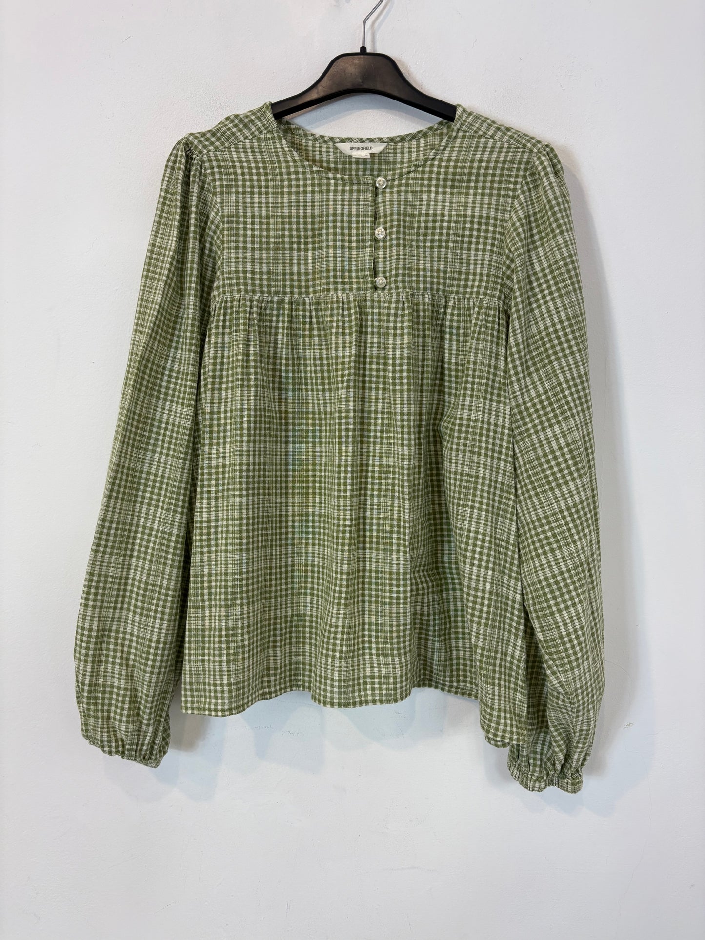 SPRINGFIELD. Blusa fluida cuadros