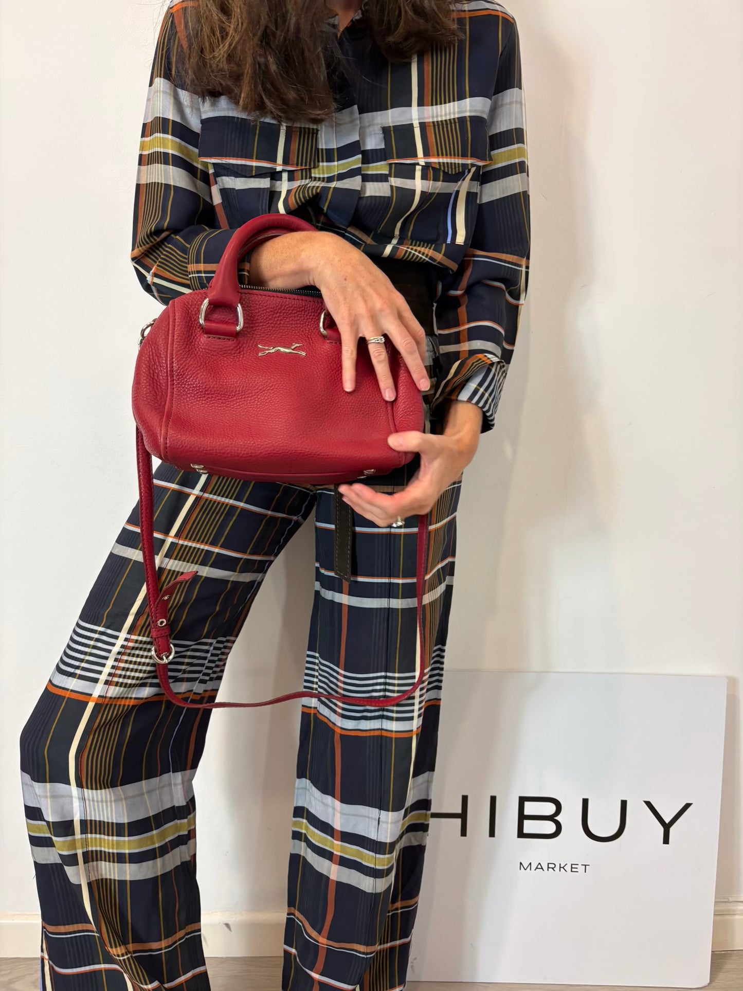 BIMBA Y LOLA. Bolso  piel doble asa rojo