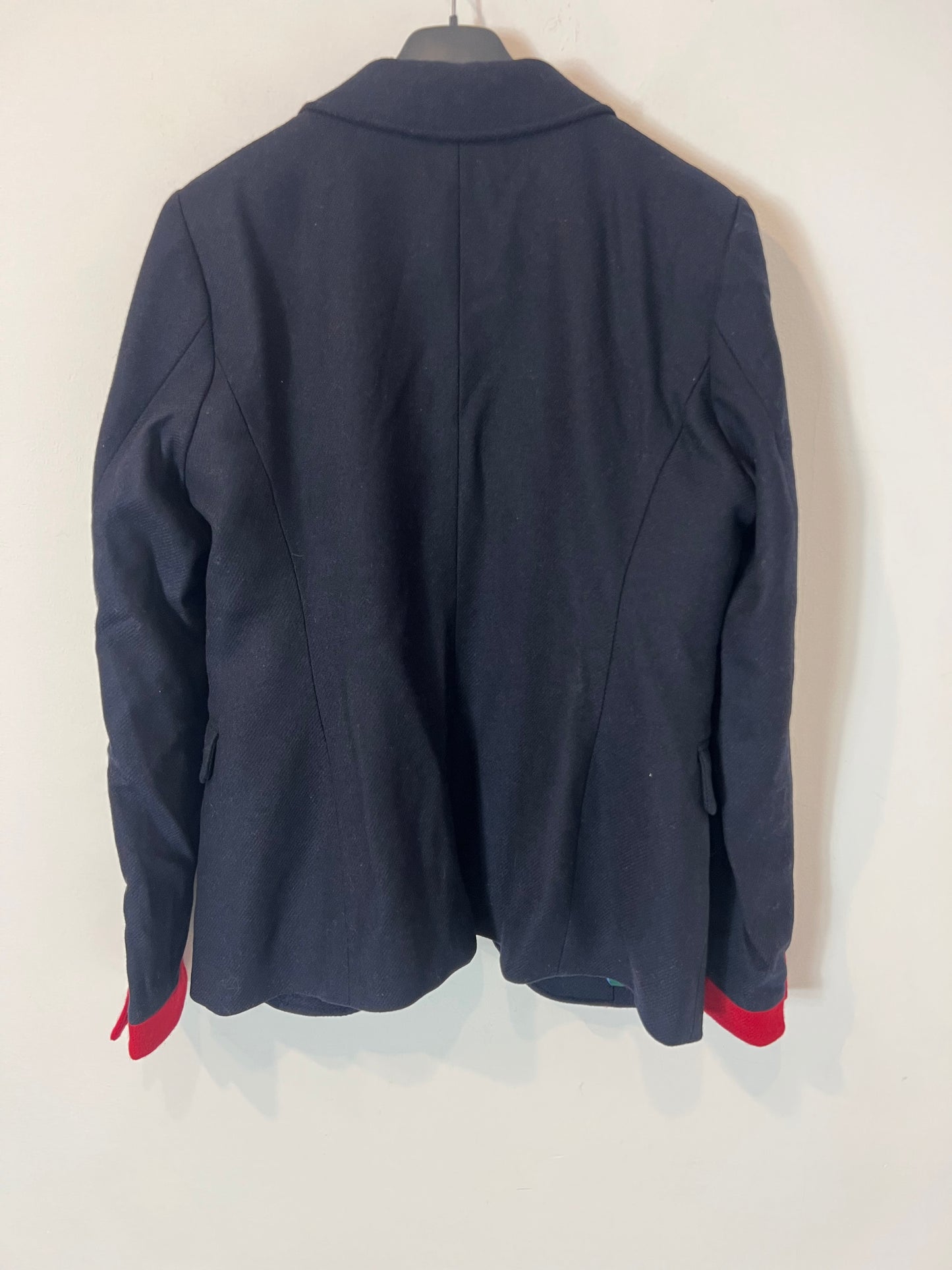 THE GOOSE. Blue wool blazer with red buttons. Size 44(L)