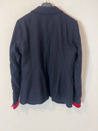 THE GOOSE. Blue wool blazer with red buttons. Size 44(L)