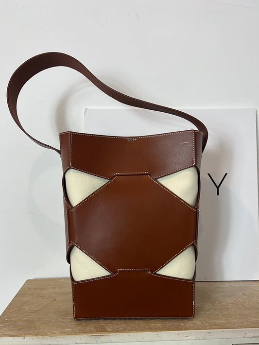 MÔI &amp; SASS. Brown puzzle tote bag