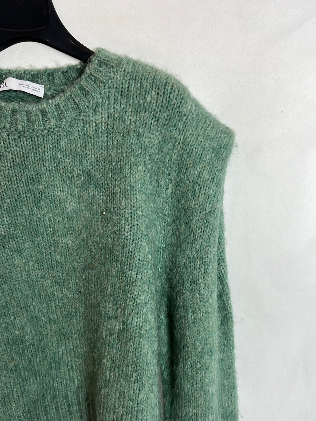 ZARA, Jersey verde agua T.m