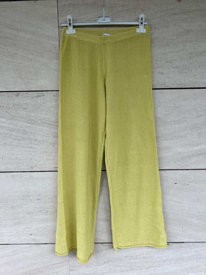 ZARA. Conjunto verde lima de punto T.s