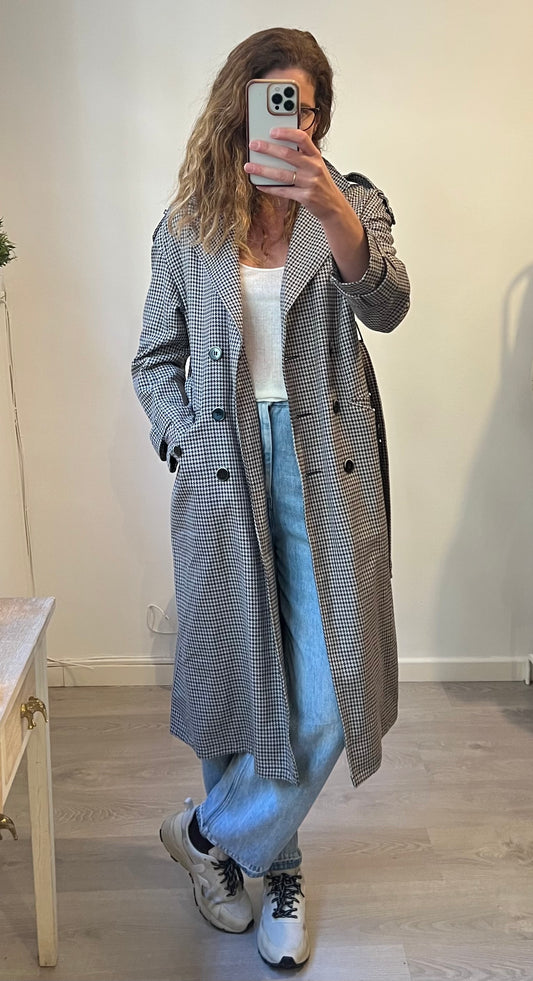 FIND. Chaqueta larga para de gallo estilo gabardina . T XS