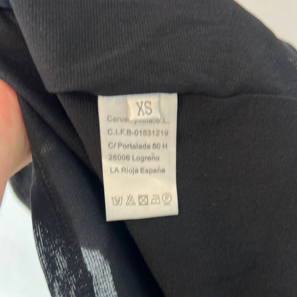 MIOH. Vestido negro escote cruzado. T XS