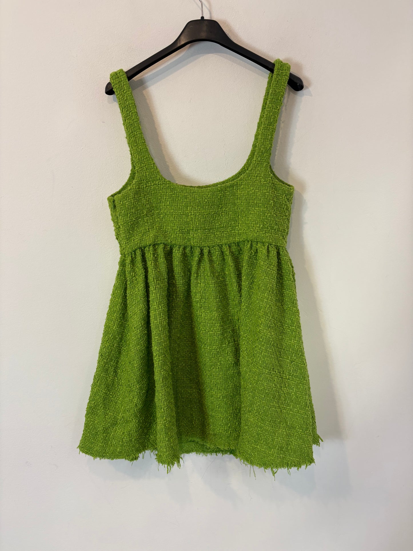 ZARA. Vestido verde tweed