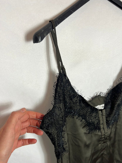 MANGO. Top lencero verde  T.s