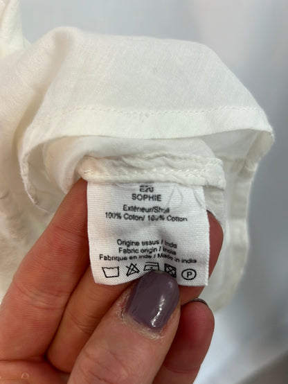 JOLIE JOLIE. Blusa blanca algodón bordado T.m