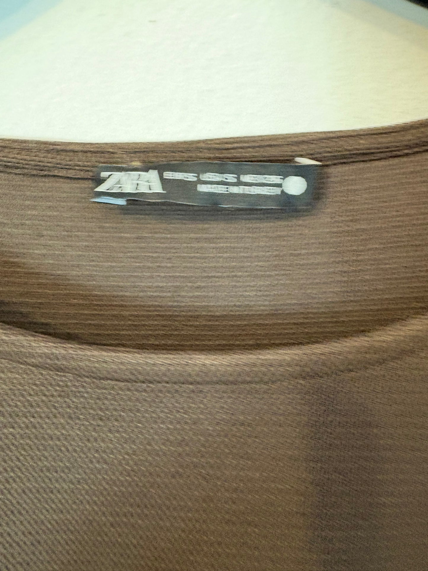 ZARA. Vestido midi marrón textura