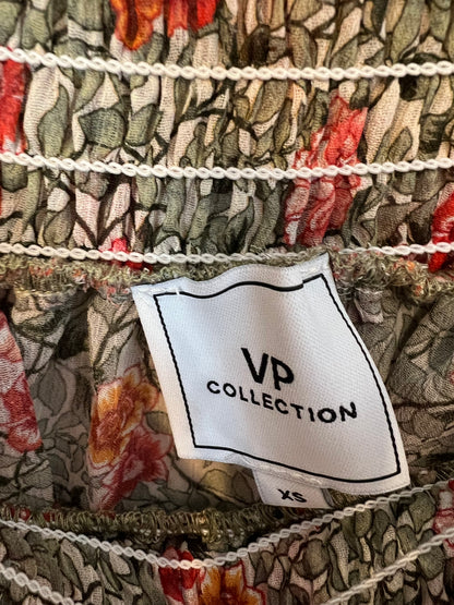 VP COLLECTION. Blusa flores escote nido de abeja. T XS (S)