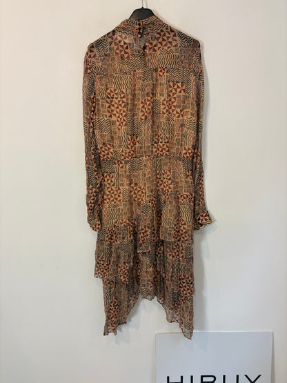 BA&SH. Vestido gasa estampado asimétrico