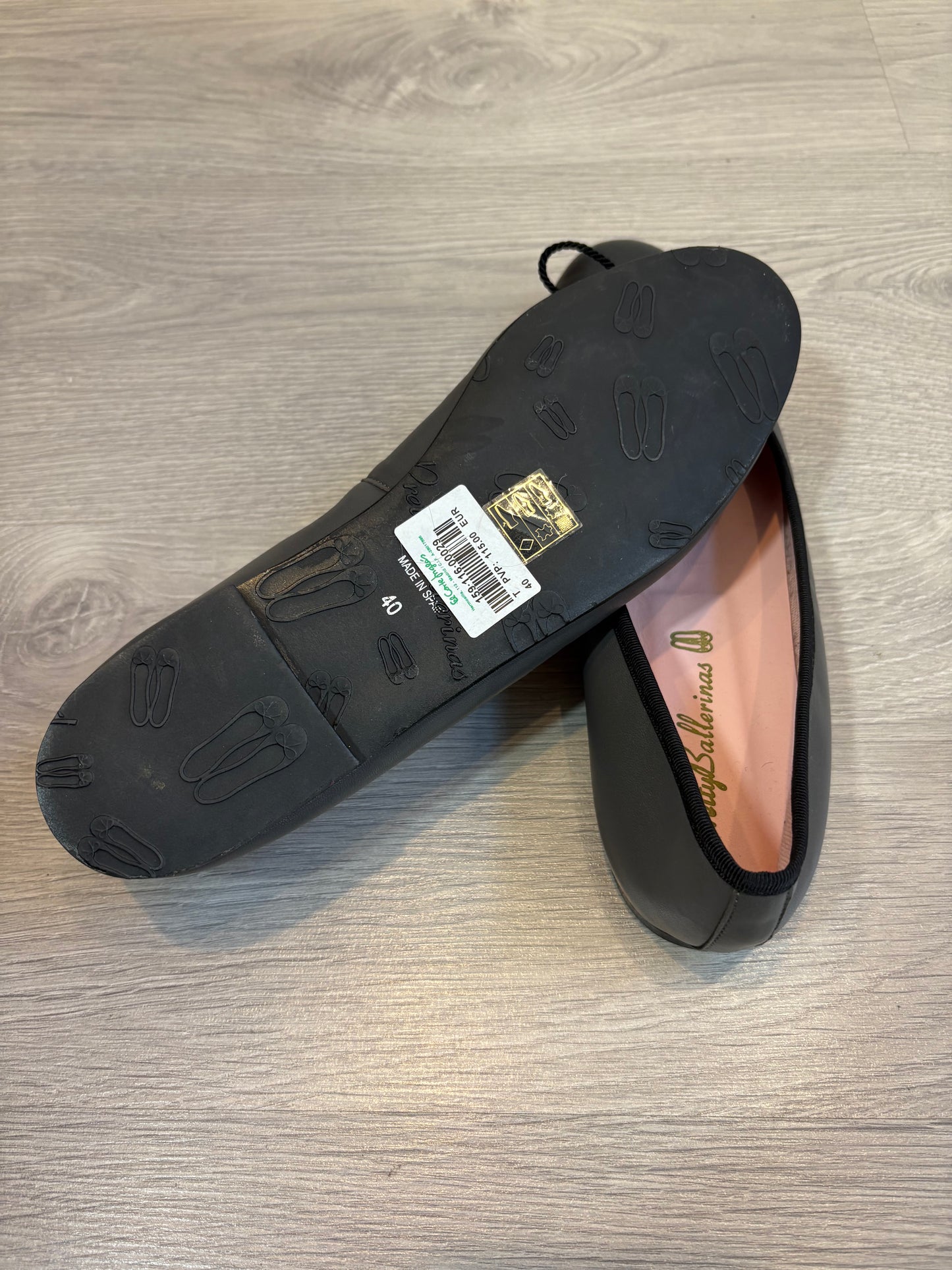 PRETTY BALLERINAS. Bailarinas piel bicolor grises. T 40