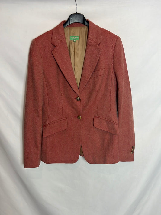 VILAGALLO. Blazer beige y roja jaspeada. T 40