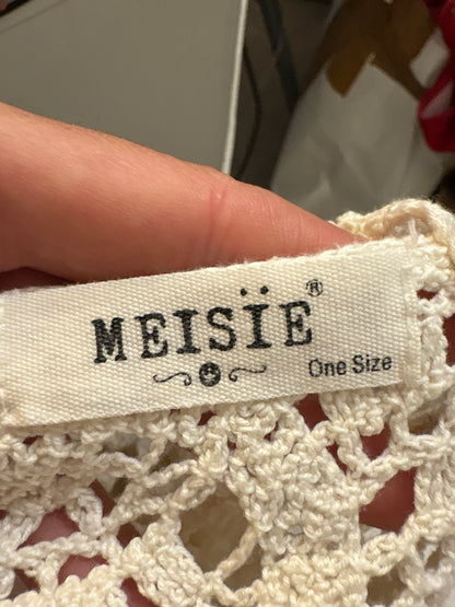 MEISÏE. Crochet beige topkaftan Tu (m/l)