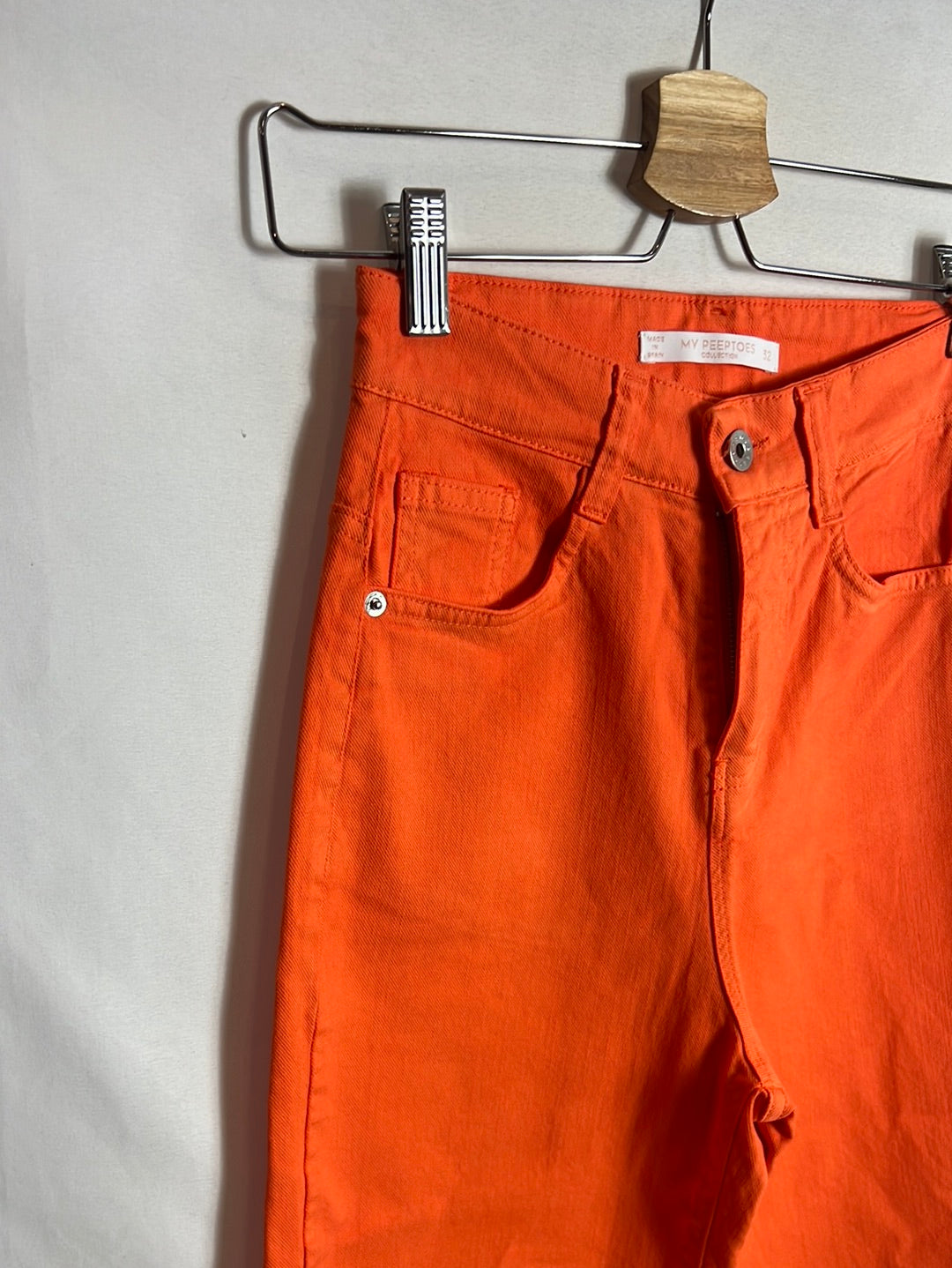 MY PEEOPTOES. Orange wide-leg straight-leg pants. Size 32
