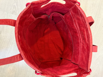 ZADIG & VOLTAIRE. Bolso shopper rojo piel