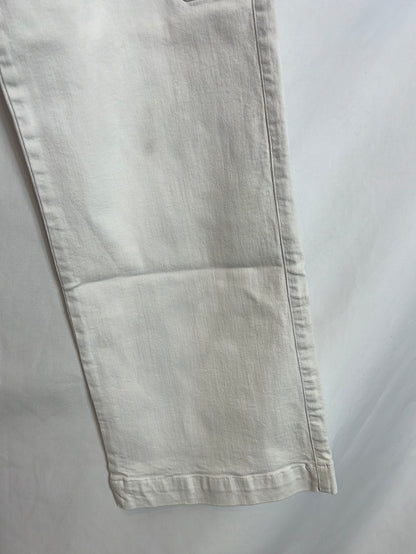 NOON. Pantalones blancos denim bolsillos. T 36