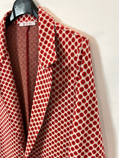 OTRAS. Blazer estampado rojo T.m