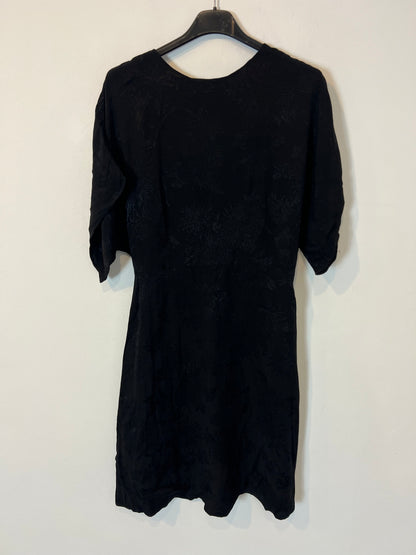 MANGO. Black printed dress with back detail. TXS