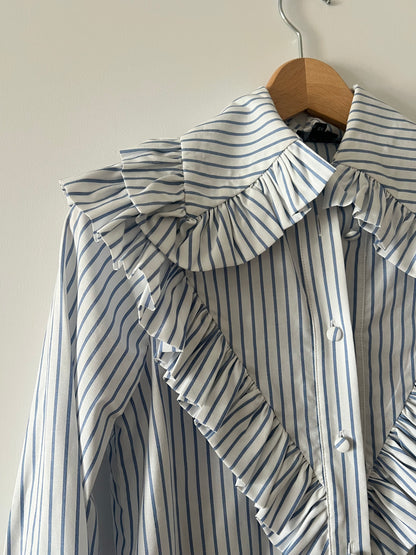 VOGANA. Blusa rayas cuello
