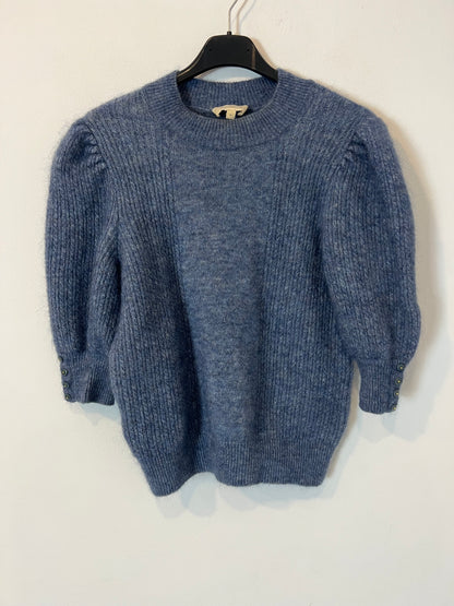 SÉZANE. Top punto azul con lana. T S