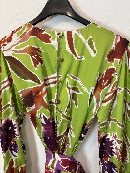 MONTENEGRO. Vestido largo estampado lazada