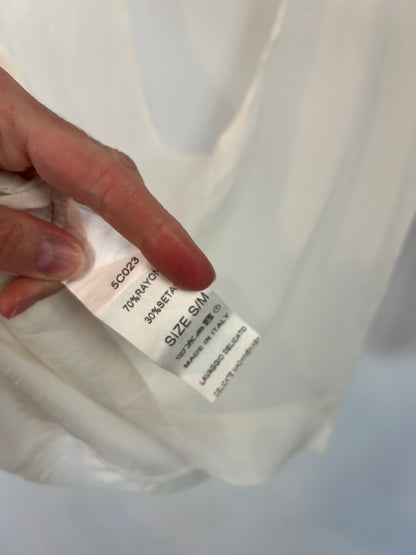 NEATI. Blusas blanca lentejuelas con seda T.s/m