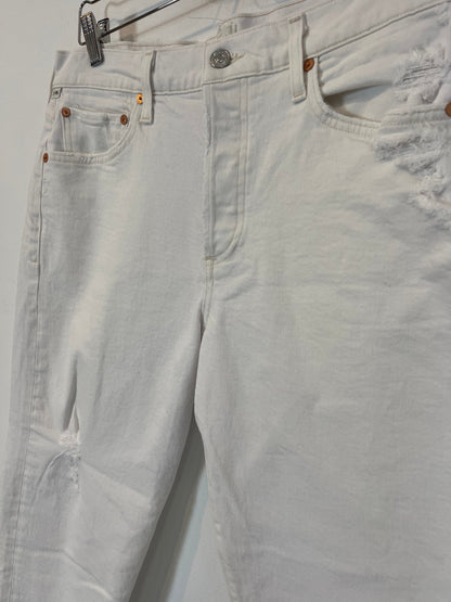 CITIZENS OF HUMANITY. Denim blanco recto abotonado rotos. T 30 (40)