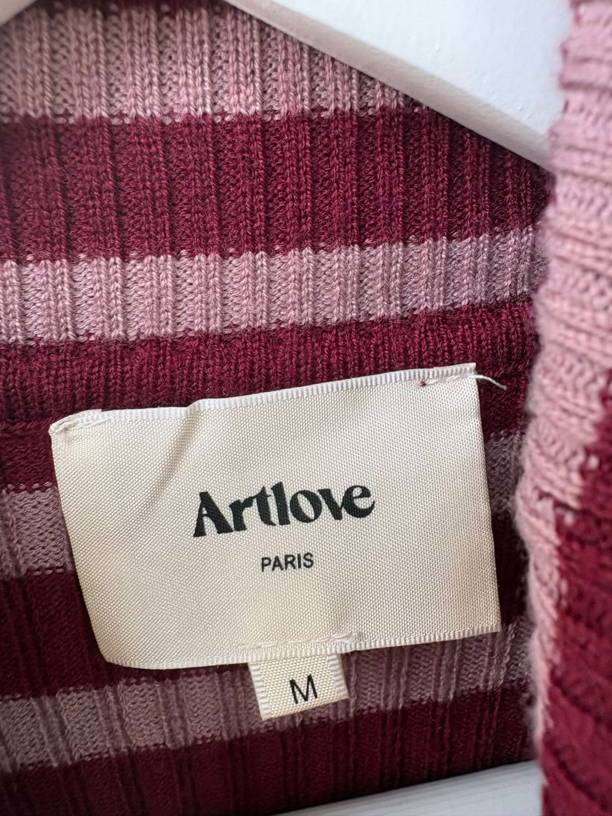 ARTLOVE. Jersey canalé rayas con lana