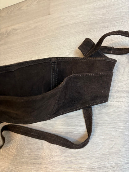 OTRAS. Cinturón fajín  marrón piel ajustable