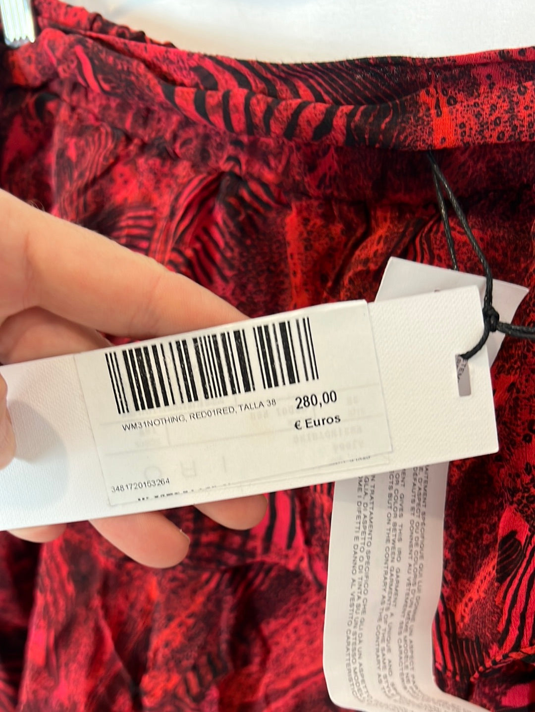 IRO. Short vaporous printed skirt. T 38