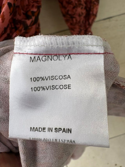 MAGNOLYA. Vestido midi estampado bolsillos