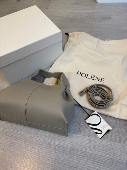 POLÉNE. Bolso gris topo mini