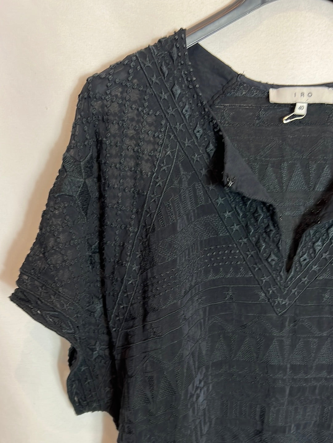 IRO. Black textured dress. Size 40