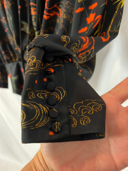 ZARA. Body negro estampado T.s