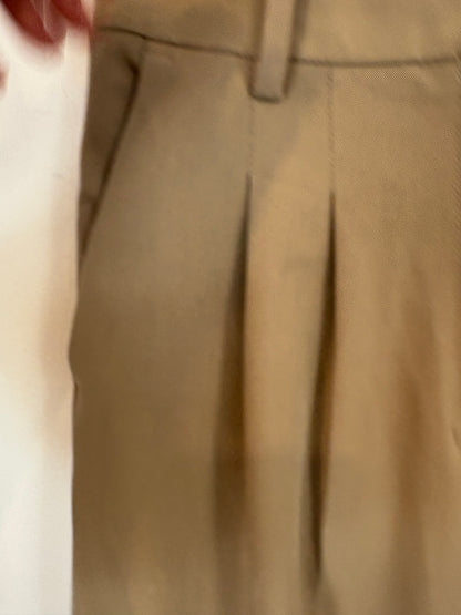 ZARA. Pantalón pinzas camel