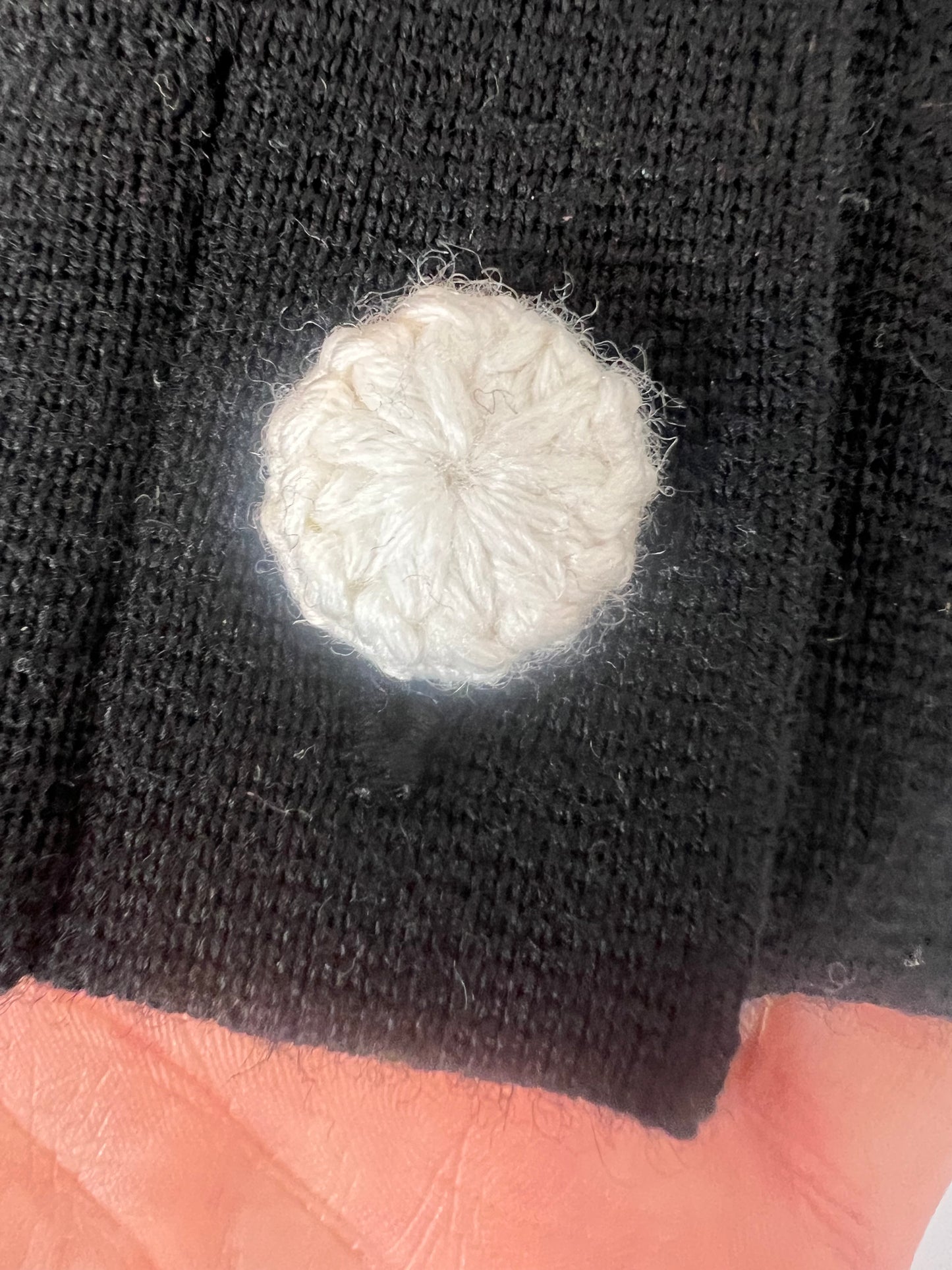 SEZANE. Black wool cardigan with a T.xs collar