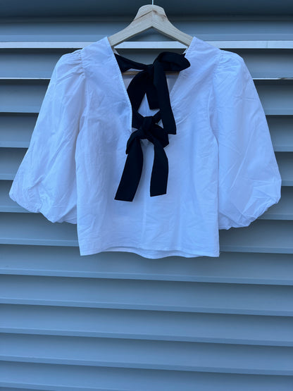 H&M. Top blanco lazada